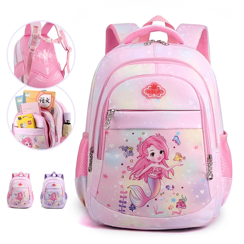 

Primary School Bags for Girls Kids Backpack Princess Cute Cartoon
