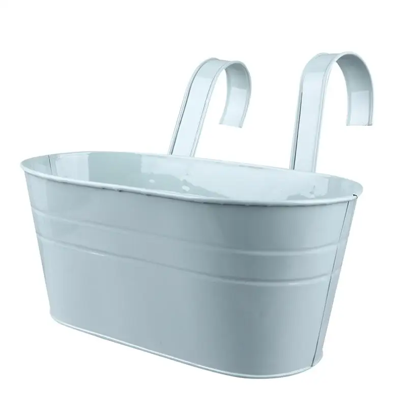 

1 шт., съемный настенный цветочный горшок, Овальный Железный корпус, подвесной цветочный горшок, декор с двойными крючками для дома и сада (Не...