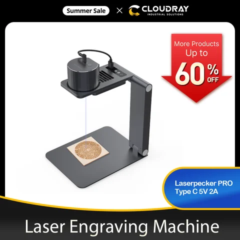 Лазерный гравер Cloudray DIY LaserPecker Pro, лазерная маркировка, портативный лазерный станок 1,6 Вт, 3D принтер, настольный гравировальный резак