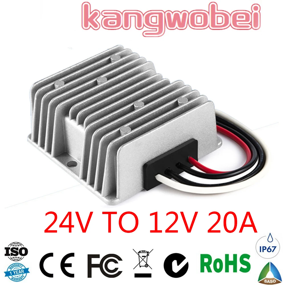 

20A 240W 24V TO 12V CE Certificated Step Down Reducer Power Voltage Regulator For Car LED CE RoSH DC DC Converter Waterproof