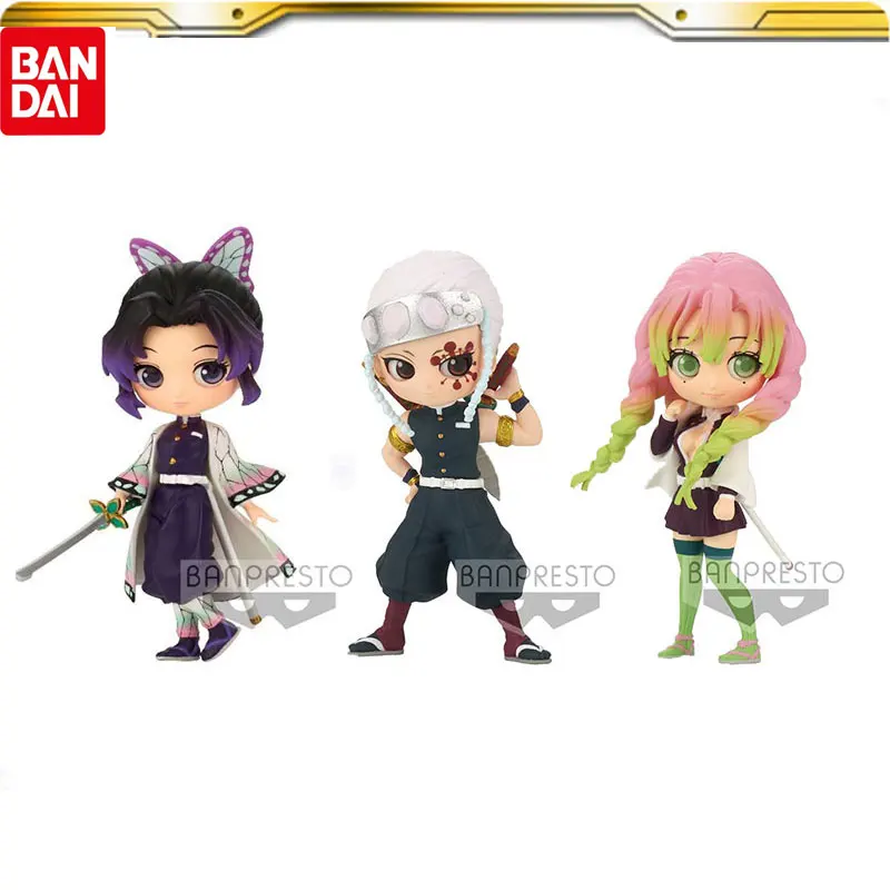 

Bandai Anime Demon Slayer Action Figures Kochou Shinobu Uzui Tengen Kanroji Mitsuri Pvc Figurine Collectible Model Ornaments Toy