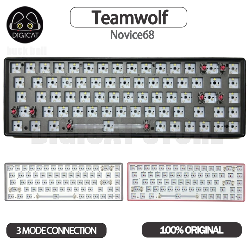 Teamwolf CIY Novice68 Механическая геймерская клавиатура Комплект 3 режима USB/2 4G/Bluetooth