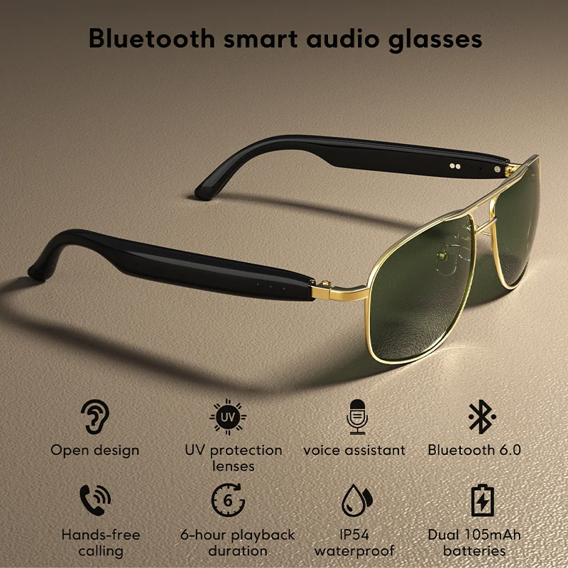 Фото 【Мировая премьера】Умные очки Blackview D1 Pro с ИИ, IP54, Bluetooth, функцией звонков, открытым звуковым полем, голосовым помощником и защитой от УФ-излучения №2