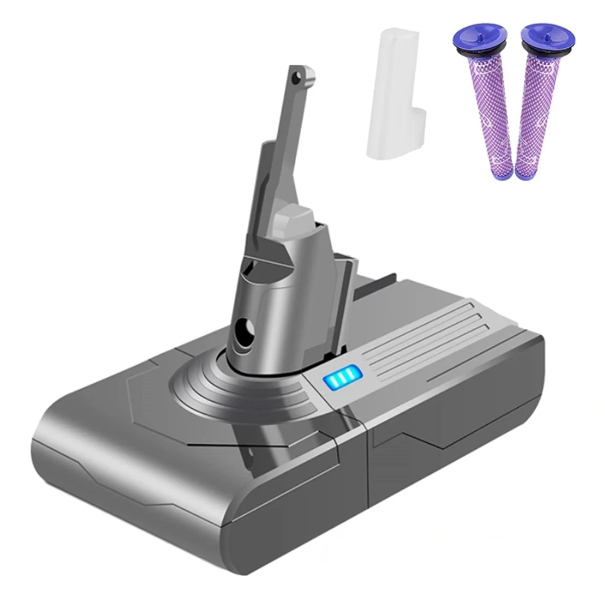 

2000MAh V8 Replacement Battery Adapter+Pre-Filter 21.6V for Dyson V8 Animal/Absolute/Motorhead Cordless Handheld Vacuum