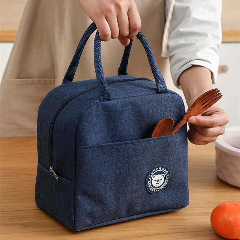 Portable Cooler Handbag Lunch Bags Thermal Lunch Box Food Bag For Women Aluminum Foil Insulation Bag Picnic Lunch Bag Fridge Bag