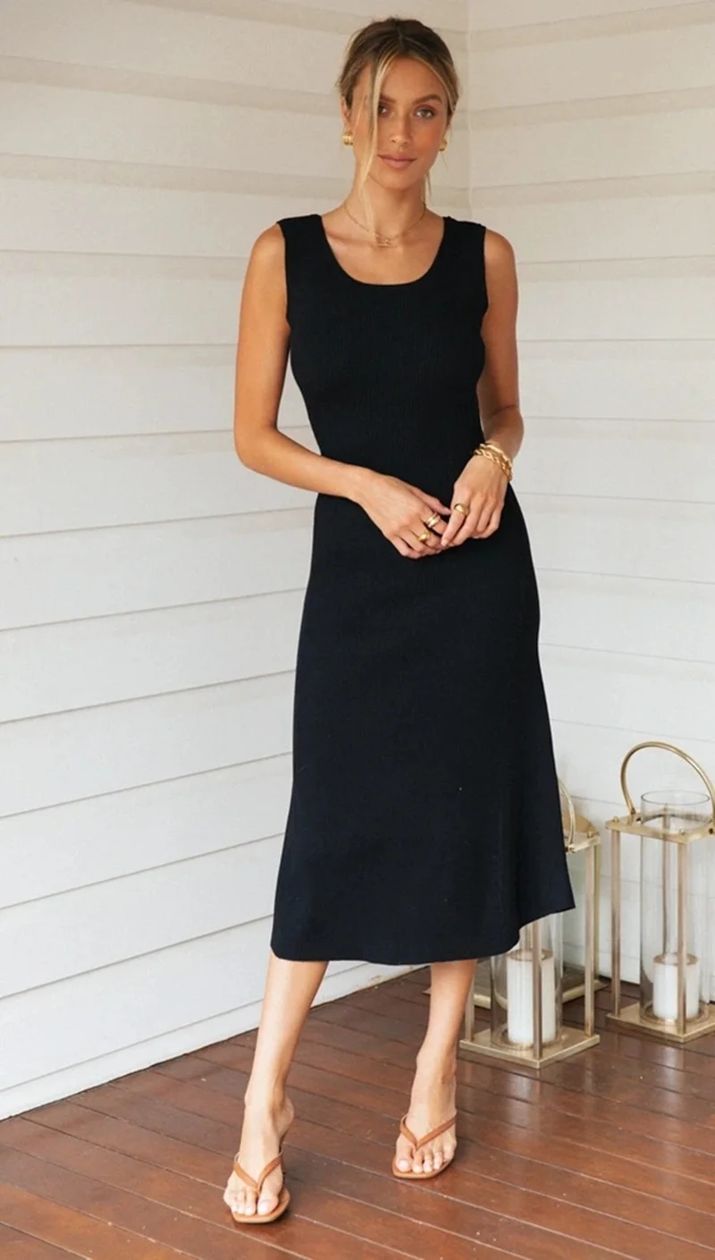 

2020 Summer New Women's Clothing Temperament Commuter Fashion All-match Casual Street Sexy Slim Vest Dress