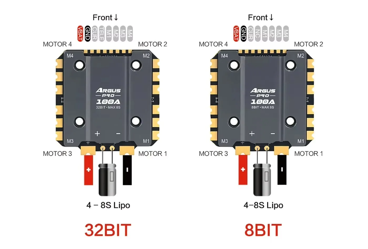 DroMaSsAxisflying Argus Pro 80A 100A 8-битный 32-битный 8S ESC регулятор скорости, подходит для 13-дюймовых FPV дронов. (art.: 3920dcffcb4ec) - 3920dcffcb4ec