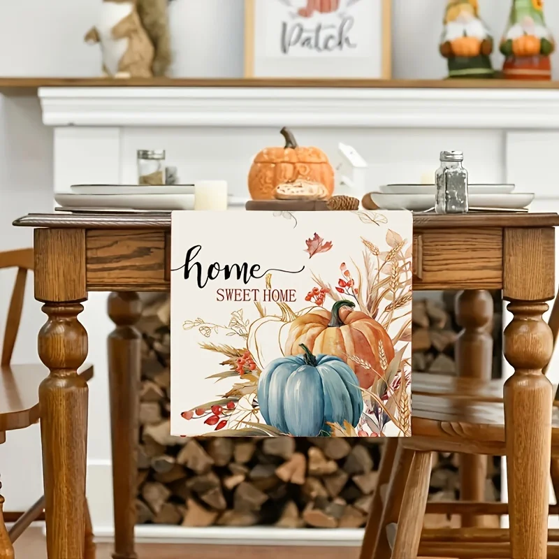 Декор для стола в виде кленового листа тыквы