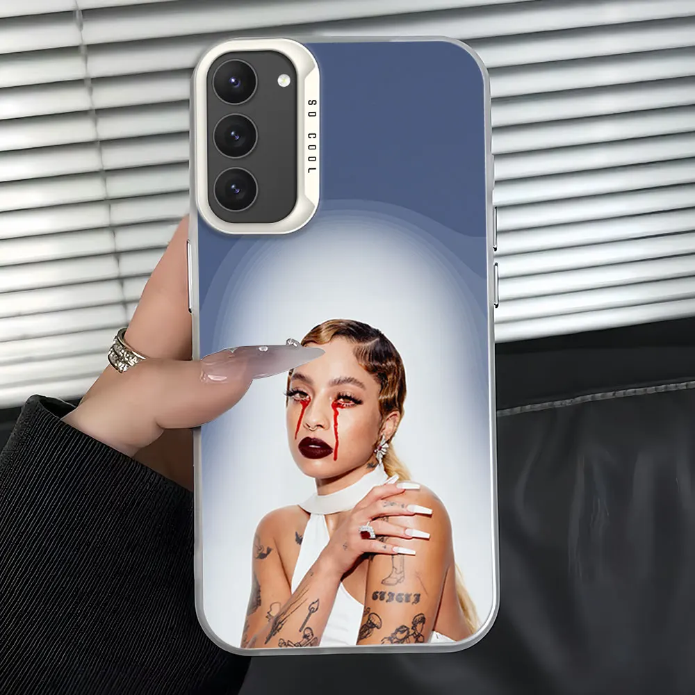 Singer Kiana Ledé Cut Ties For Samsung Galaxy A52 A324G S23 S22 S24 Ultra Black White Shockproof Cover Laser IMD Phone Case