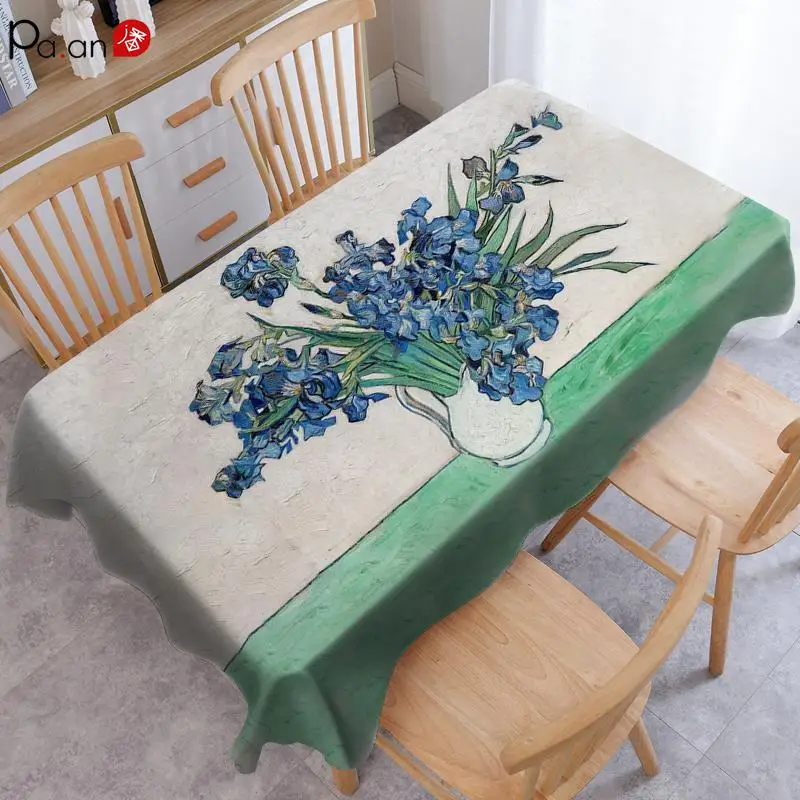 

Creative Oil Painting Printing Tablecloth European Dinning Table Decoration Student Desk Dustproof Table Cloth Cofee Table Decor