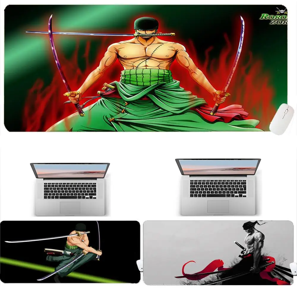 

Коврик для мыши Roronoa Zoro, профессиональный игровой коврик для киберспорта, скоростной фиксатор Edge, резиновый Настольный коврик для клавиатур...