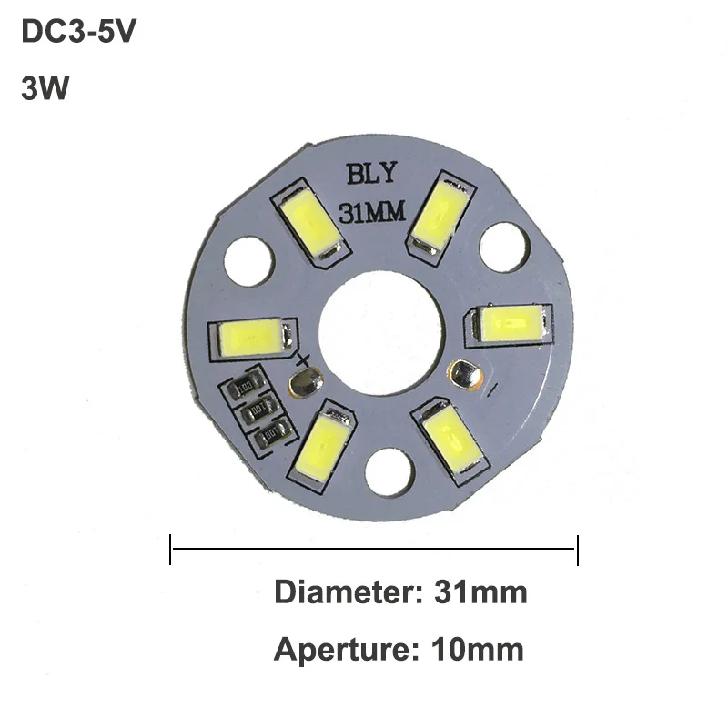Фото 1 шт. 5730 SMD DC5V светодиодная лампа источник света USB универсальные лампы бусины теплый свет/белый свет 1W1.5W2W3W4W5W10W12W. №3