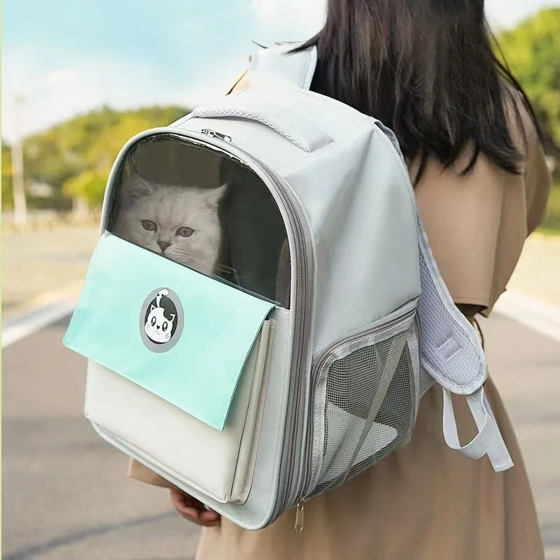 

Вместительный рюкзак для домашних питомцев, портативная прозрачная Удобная дышащая сумка на плечо в виде космической капсулы для кошки