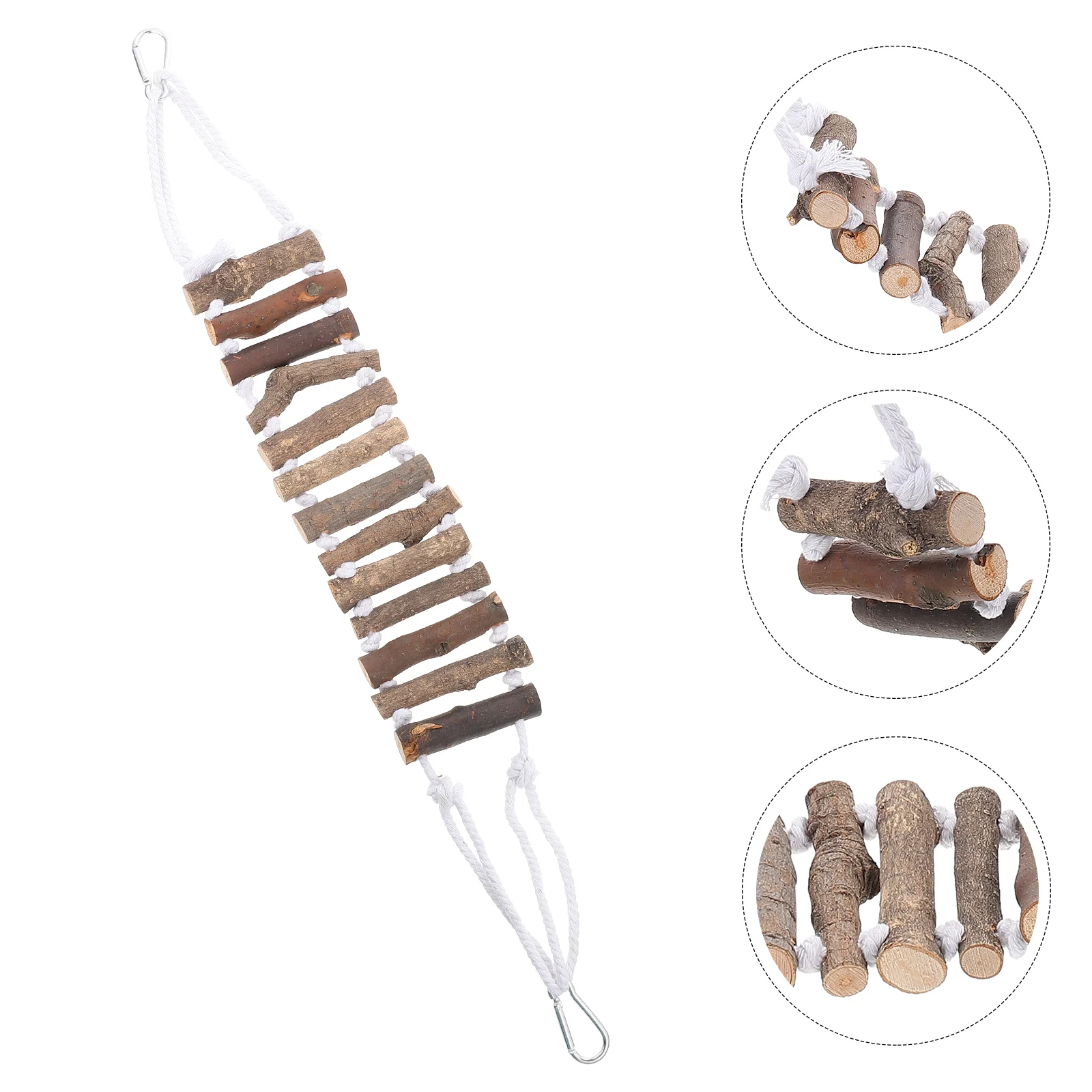 

Ladder Reptile Bridge Toy Hamster Cage Lizard Climbing Bird Toys Wooden Terrarium Hanging Rat Tank Suspending Gecko Accessories