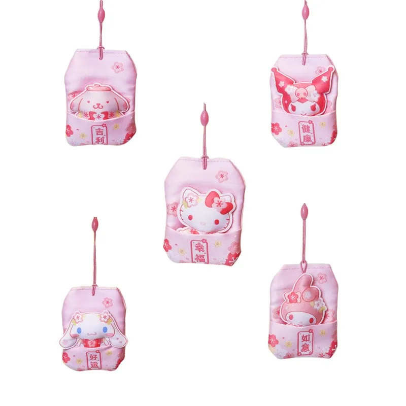 

Hello Kitty Sakura Amulet Pendant Sanrio Kuromi My Melody Purin Cinnamoroll Kawaii Keychain Car Decoration Holiday Couple Gifts