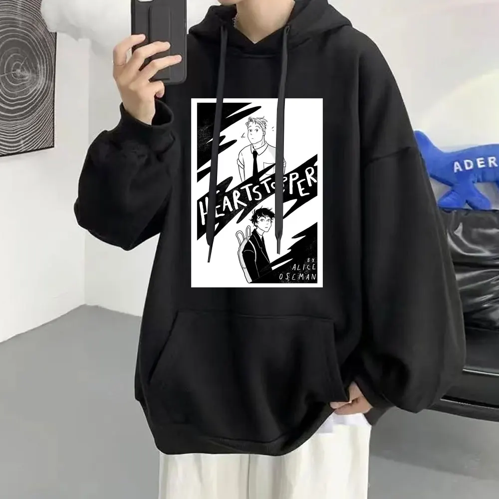 

Heartstopper 2022 Hoodie Nick and Charlie Romance TV Series Fans Sweatshirt with Print Winter Casual Oversized Unisex Pullovers