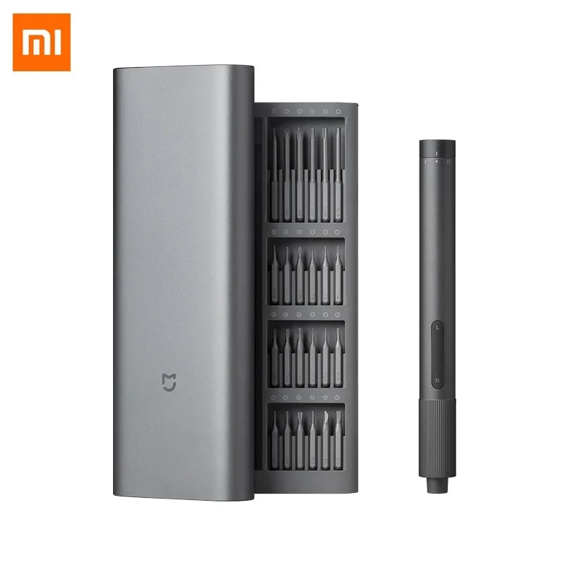

Оригинальная электрическая Прецизионная отвертка Xiaomi Mijia Type-C, перезаряжаемая, 2 передачи, Ремонтный инструмент, 24 шт., биты S2, Магнитный чехо...