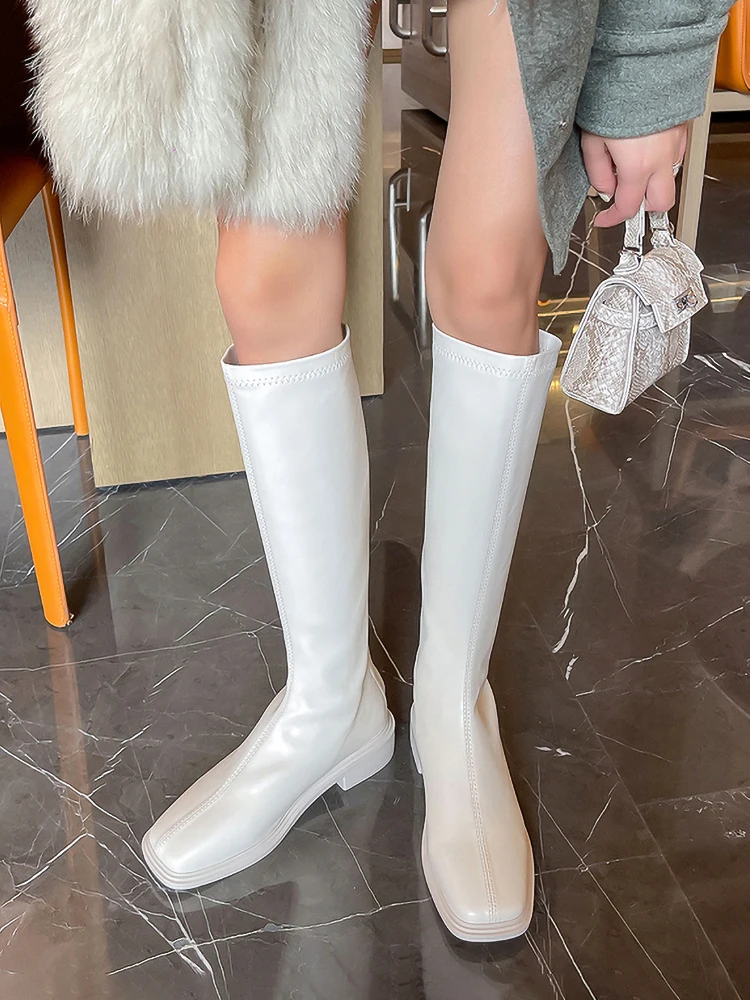 

Boots Women New 2022 Zipper Clogs Platform Autumn Shoes Round Toe Winter Footwear Sexy Thigh High Heels High Sexy Ladies Rubber