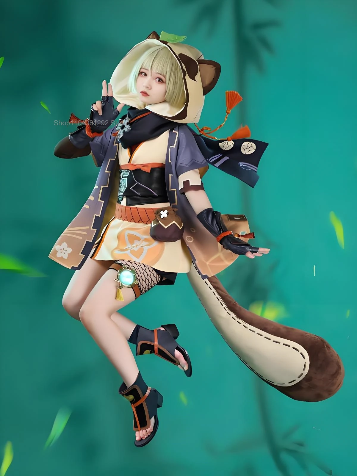 Genshin Impact Sayu Косплей Костюм для взрослых Карнавальная форма Парик Аниме Костюмы