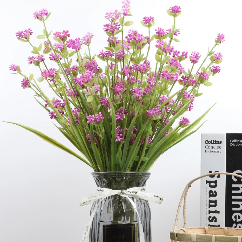 

NEW Lavender Simulation Plant Wheat Ear Pastoral Style Decoration Eternal Flower Outdoor Exhibition Hall Green Plant Landscaping