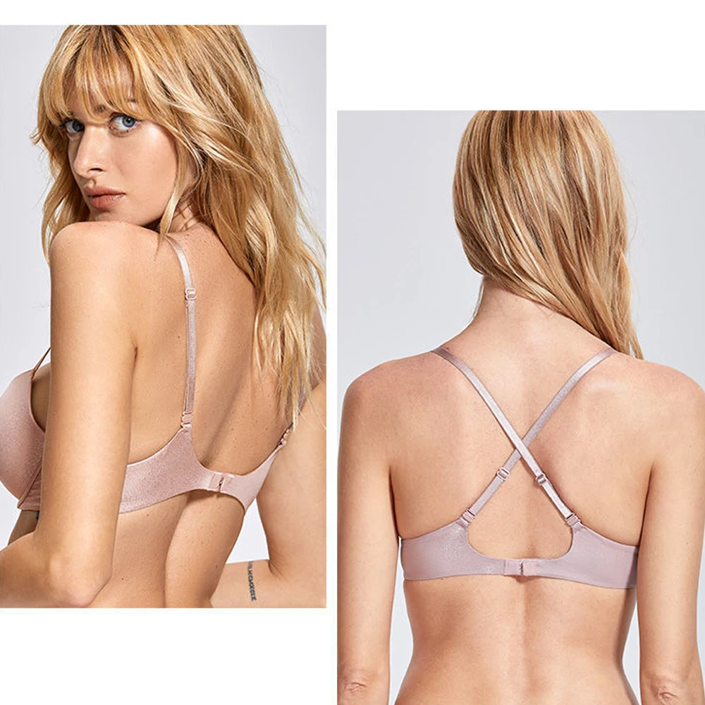 Women Sexy  Bra Invisible Push Up Bras Underwear Seamless Solid Bralette Lingerie A B C D DD DDD E F G Cup 30 32 34 36 38 40