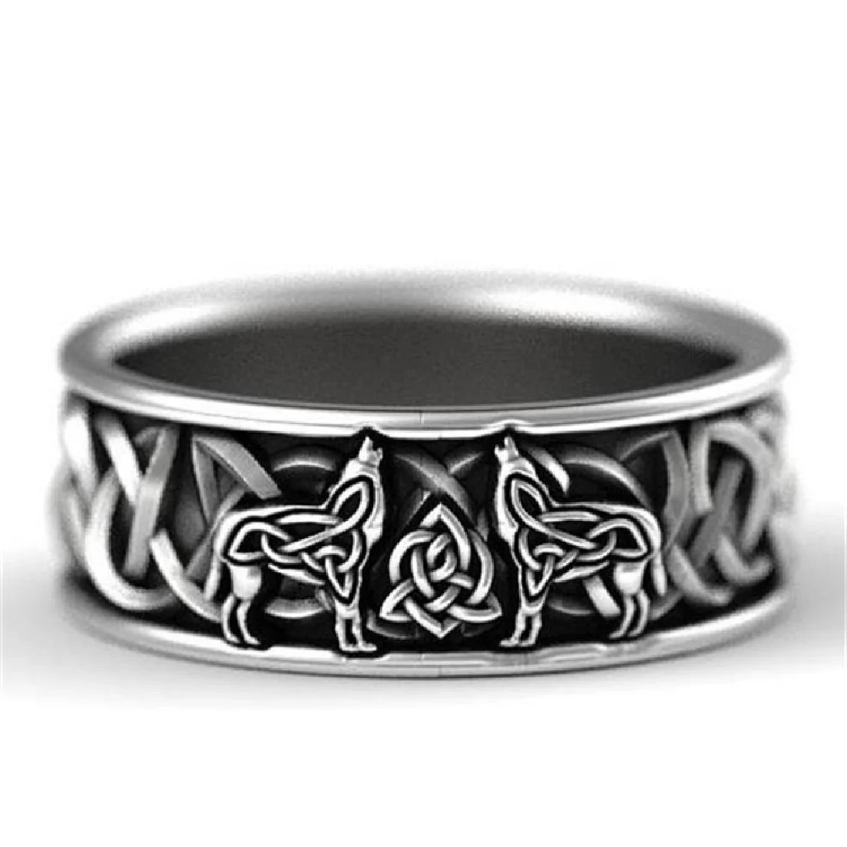 

Celtic Werewolf Ring Men's Retro Pattern Ring Head Ornament 1$ Postage Wholesale Jewelry At The Lowest Price Support Bulk Order
