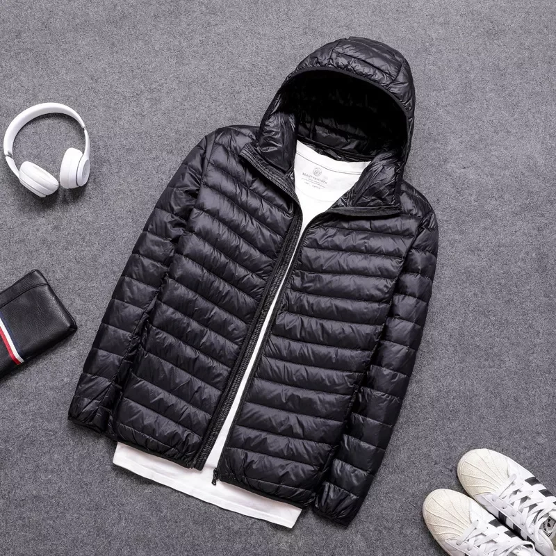 New2022 Quality Men's Ultralight Packable Hooded Down Jacket Puffer Down Coats