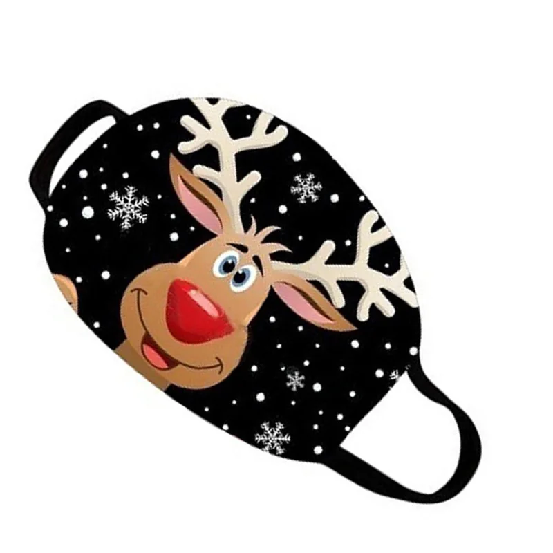 

Маска Защитная с мультяшным животным в рождественском стиле для взрослых и детей