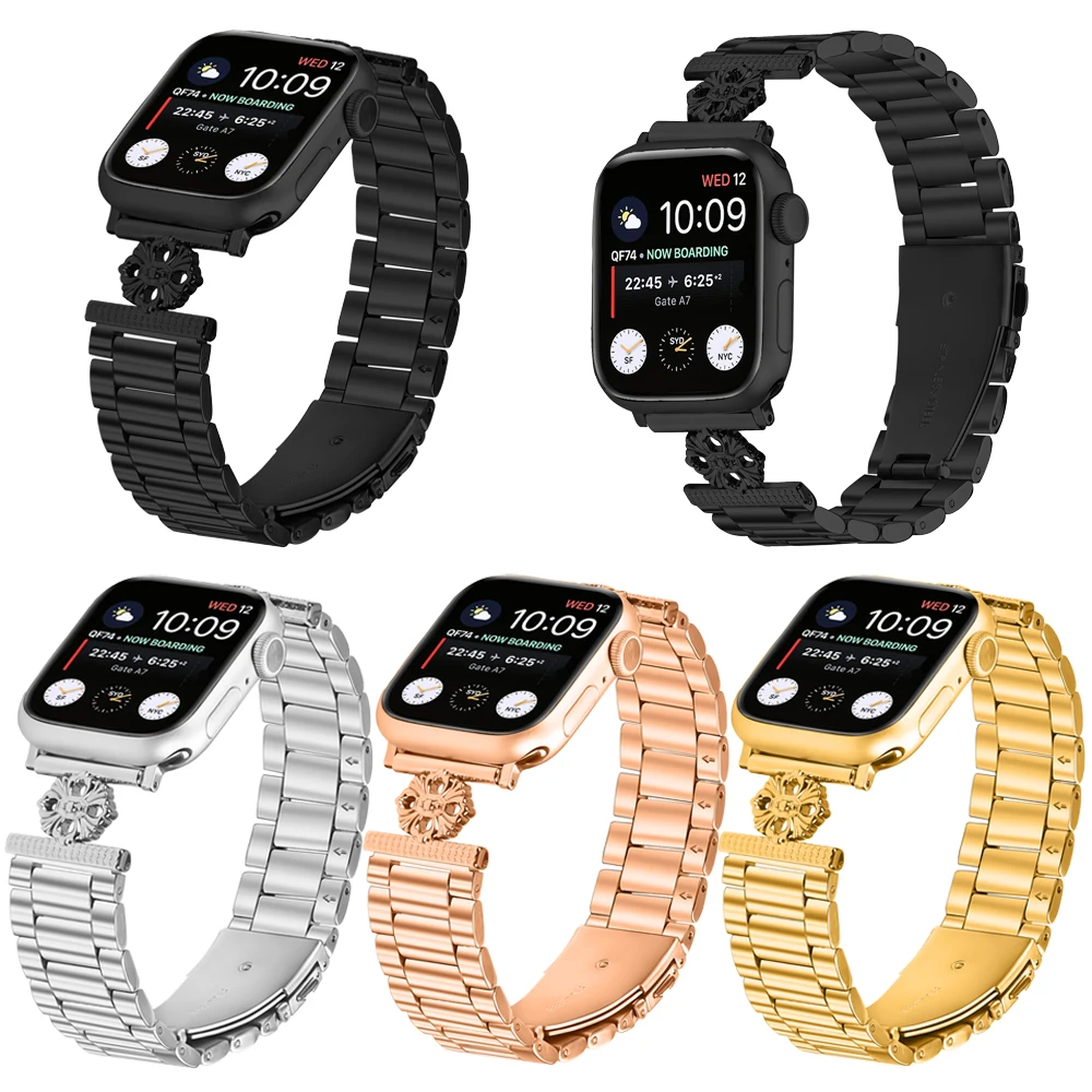 Фото Ремешок из нержавеющей стали для Fitbit Versa 3 4, металлический ремешок для Fitbit Versa 4 Sense 2, сменный ремешок для умных часов, женский и мужской. №1