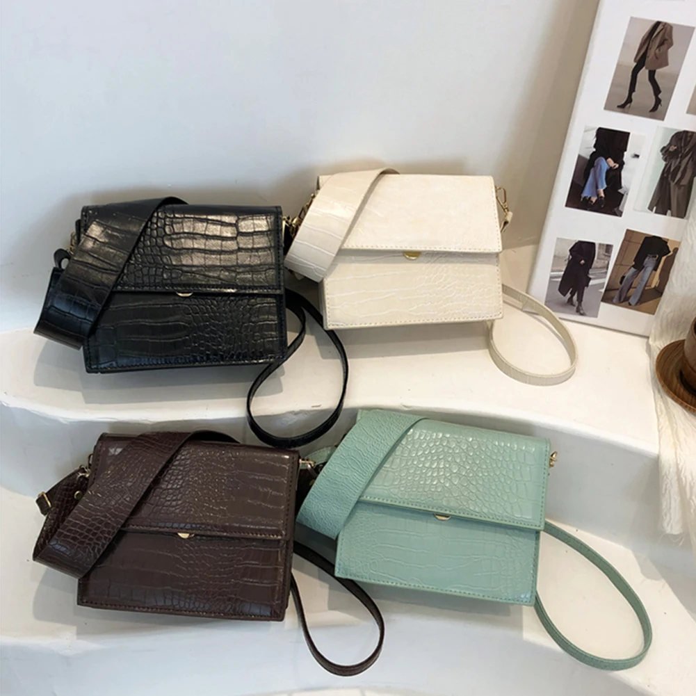 

Модные женские сумки через плечо из искусственной кожи, однотонная женская сумка на молнии с клапаном, мини сумка через плечо с пряжкой, про...