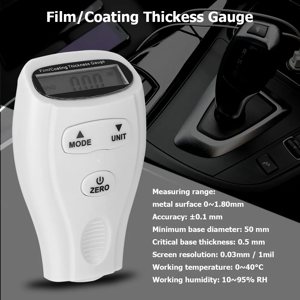 Coating Thickness Gauge Car Paint Coating Thickness Tester Automotive Test Tool Paint Thickness Russian manual GM200A
