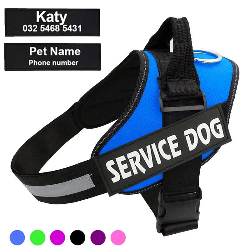 

Светоотражающая нейлоновая шлейка для собак, не тянется, персонализированная воздухопроницаемая, для маленьких и больших собак, жилет с им...