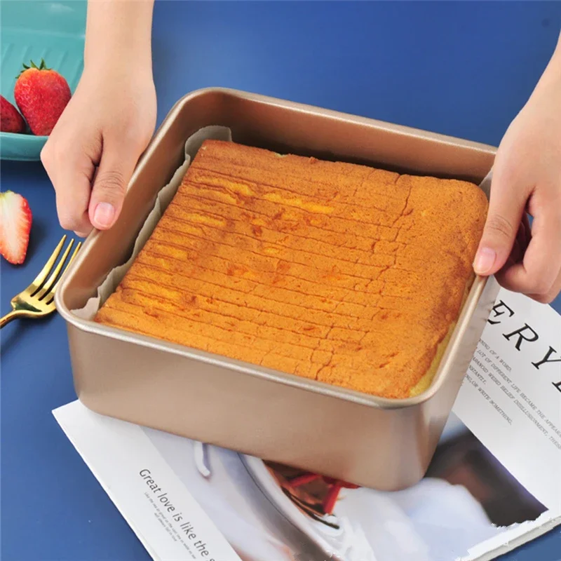 

Square Non-Stick Bread Loaf Pan Carbon Steel DIY Bakeware Cake Toast Golden Tray Molds Mould Kitchen Pastry Baking Tools