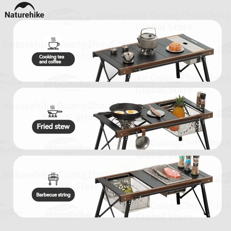 Складной стол Naturehike IGT из алюминиевого сплава для кемпинга на открытом воздухе