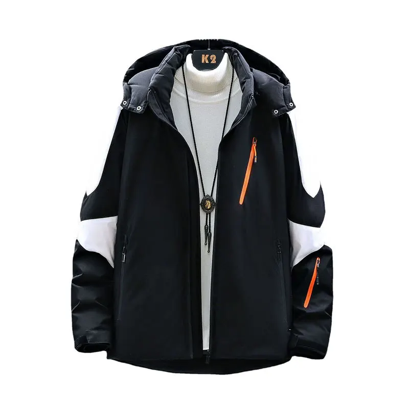 White duck down jacket men's 2022 new Korean version of the trend student short winter warm down coat casual sports fashion