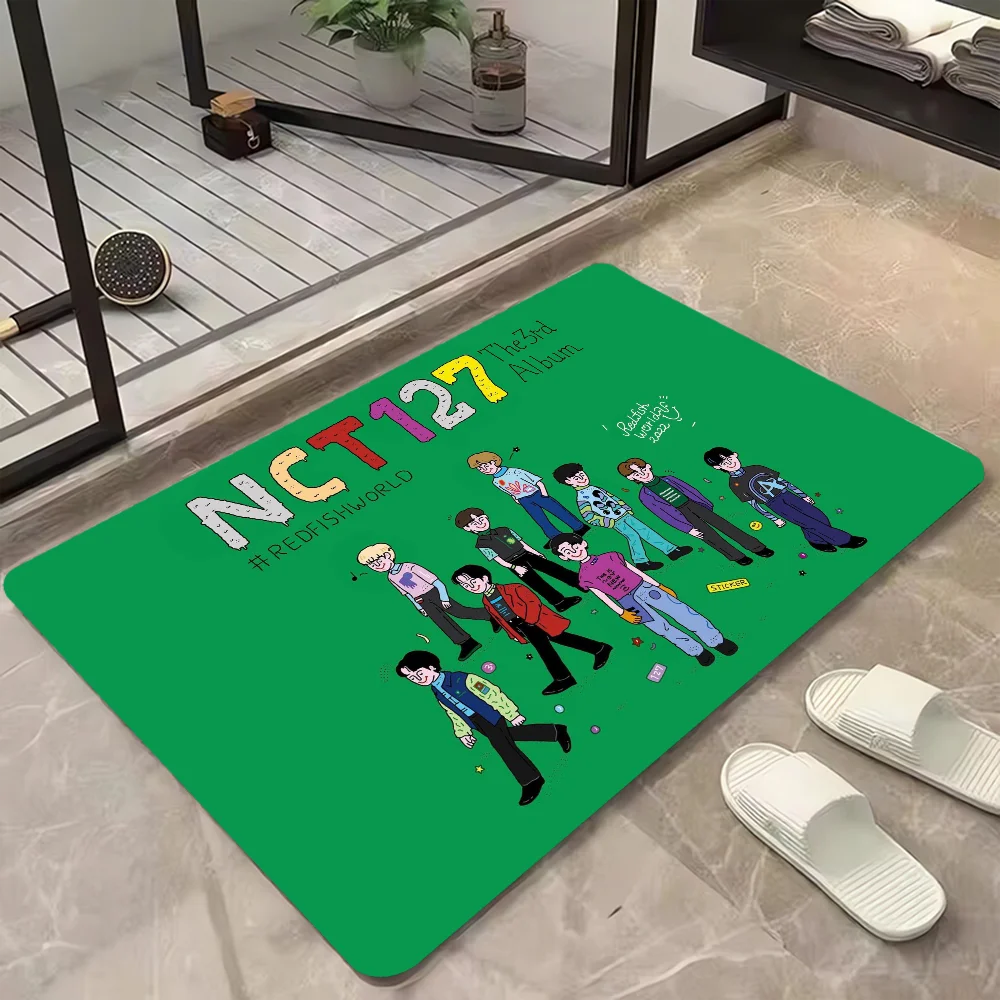 NCT127 Коврик Для Двери Уличный Домашний Входной Противоскользящий Замшевый