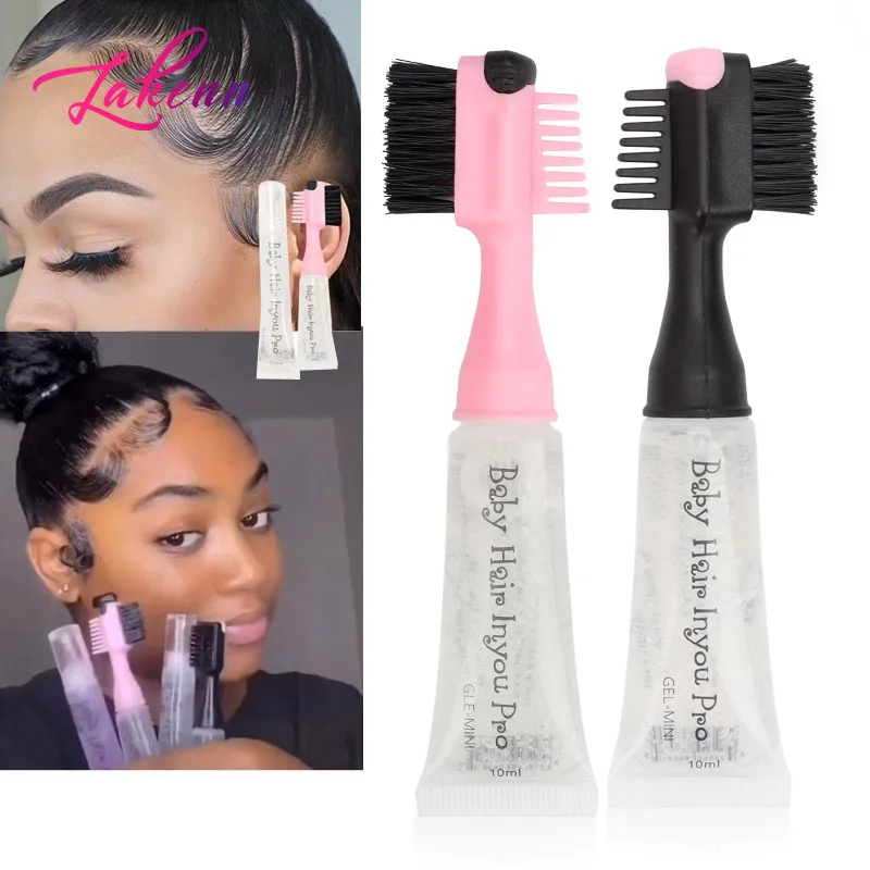 Edge Control Styling Gel Per Capelli Con Pennello 3 In1 Crema Per Capelli Rotta Professionale Di Lunga Durata Spazzola Per Capelli Per Bambini Gel Per