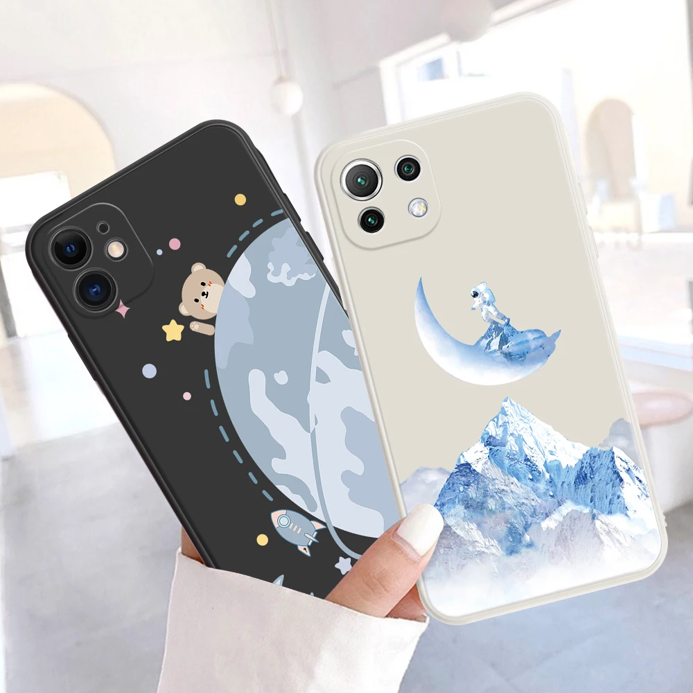 Силиконовый чехол с изображением медведя планеты для Huawei P20 P30 P50 P40 Pro Plus Lite