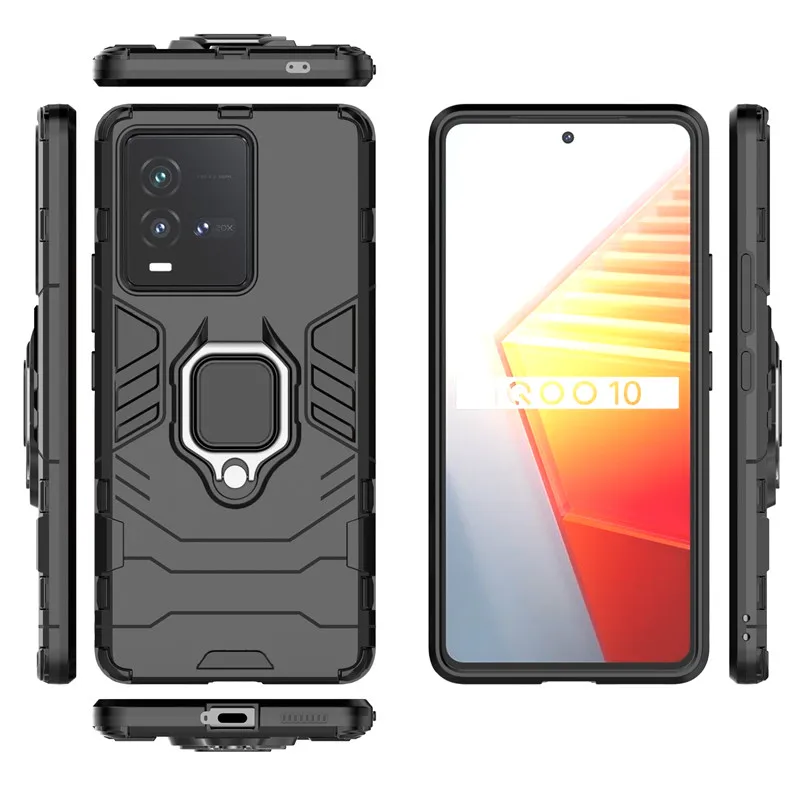 For Vivo iQOO 10 Case iQOO 10 5G Cover 6.78 inch Shockproof Hard PC Armor Holder Silicone Bumper For iQOO 10 10 Pro 5G Fundas