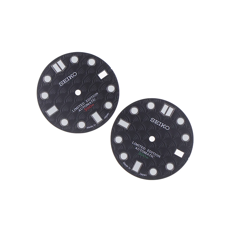 Рыбья чешуя ограниченная серия черный циферблат NH35 для часы лицевые части рыбья