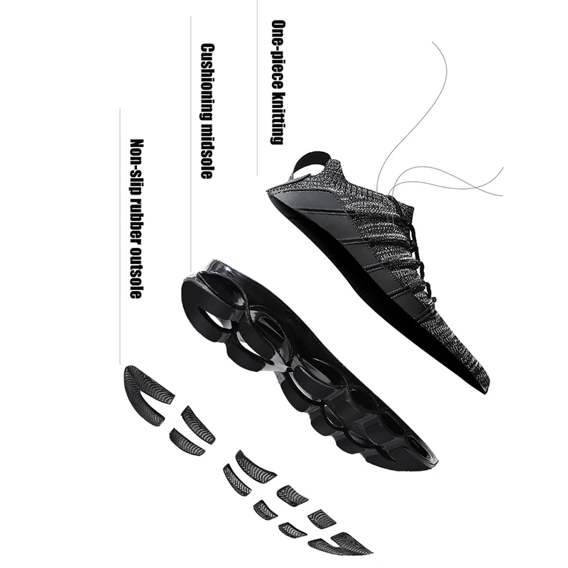 SENAGE New Classic style Blade Men Shoes Breathable Running Shoes Large Size Male Sneakers Outdoor Fitness Training Sports Shoes