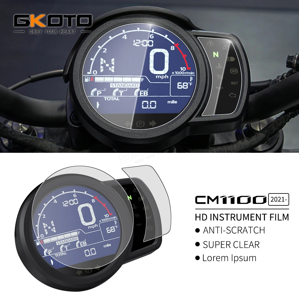 

2 Pcs Motorcycle Instrument Film For Honda CM 1100 Rebel 1100 2021 2022 Cluster Scratch Protection Film Screen Protector
