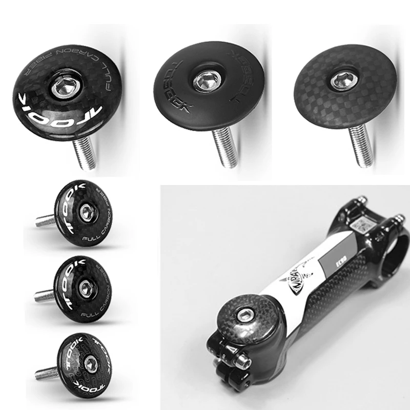Штырь для гарнитуры шел 3K, верхняя крышка из углеродного волокна T800 для горного и шоссейного велосипеда, штырь сверхлегкого штыря гарнитуры, верхняя крышка, болт для вилки 1-1/8 дюйма