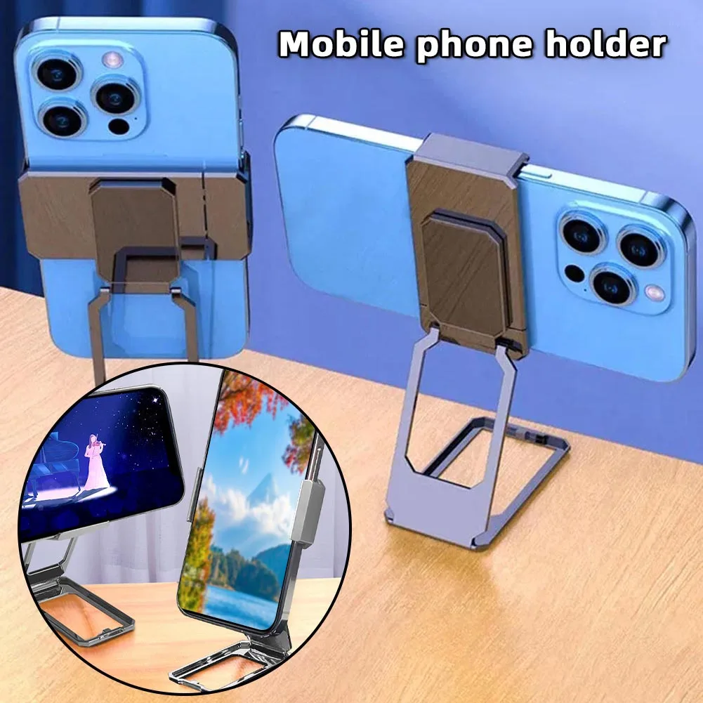

Metal Phone Holder Back Clip Folding Stand 360° Rotation Magnetic Mobile Support Smartphone Bracket for Iphone 14 Pro Max