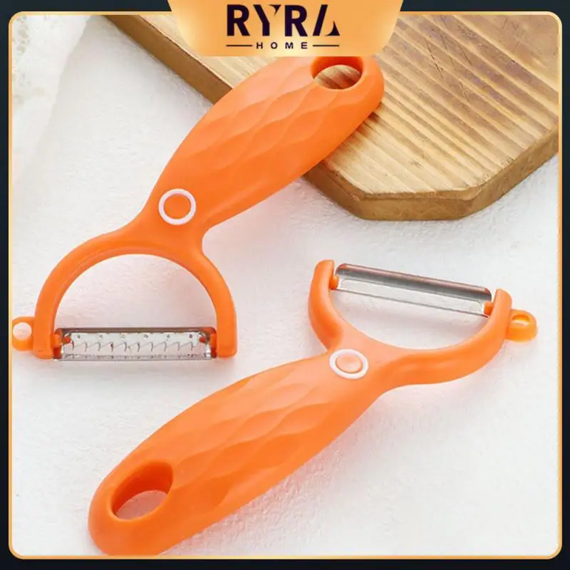 

Pp Stainless Steel Kitchen Melon Planer Peeling Fast Cutting Fruits Vegetables Slant Grip Peeler Thin No Residue 15×7cm 1pcs