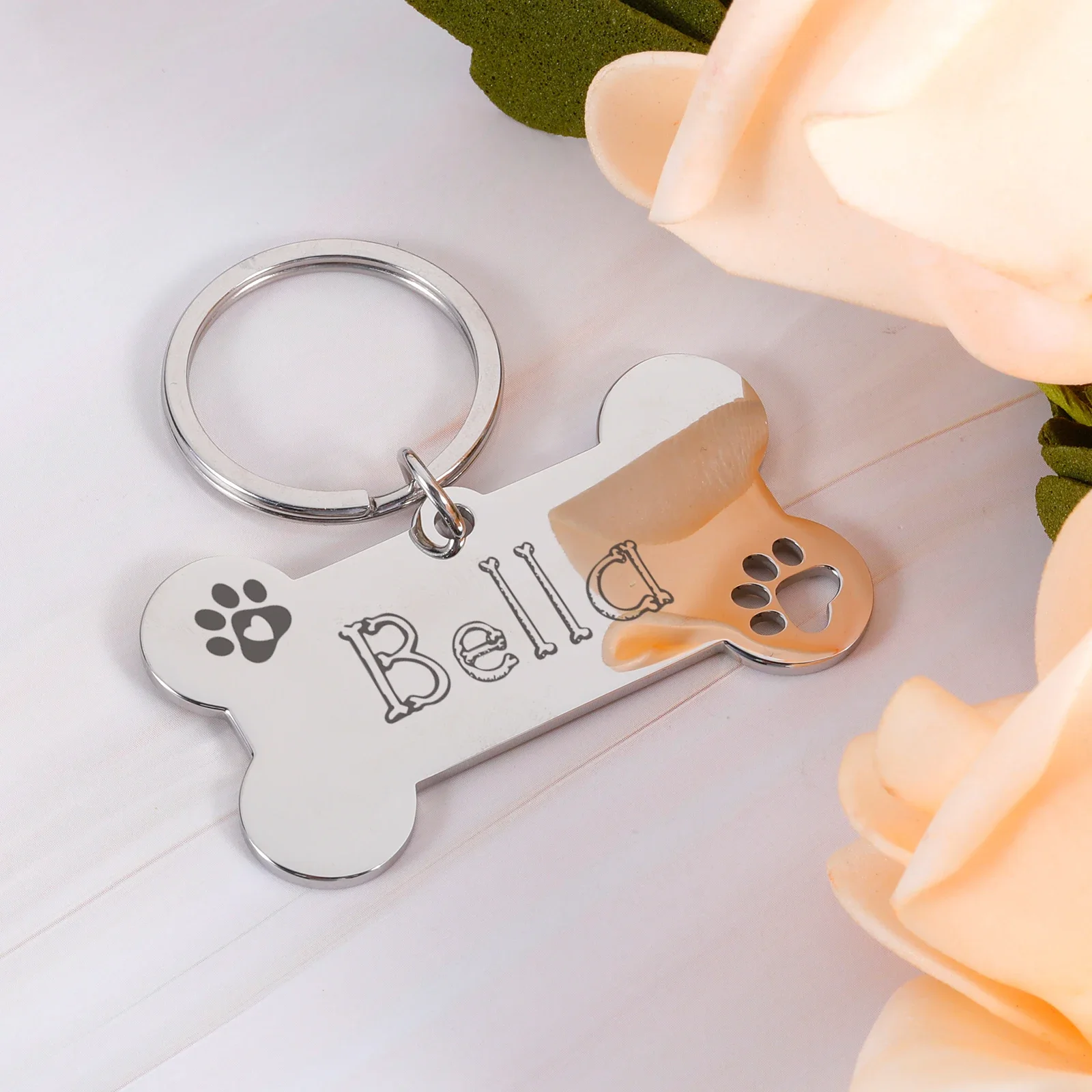 

Anti-lost Pet Name Tags Personalized Dog Cat ID Tag Plates Free Engraving Dogs Cats ID Tag Nameplate Pendant Bone Shape for Pets