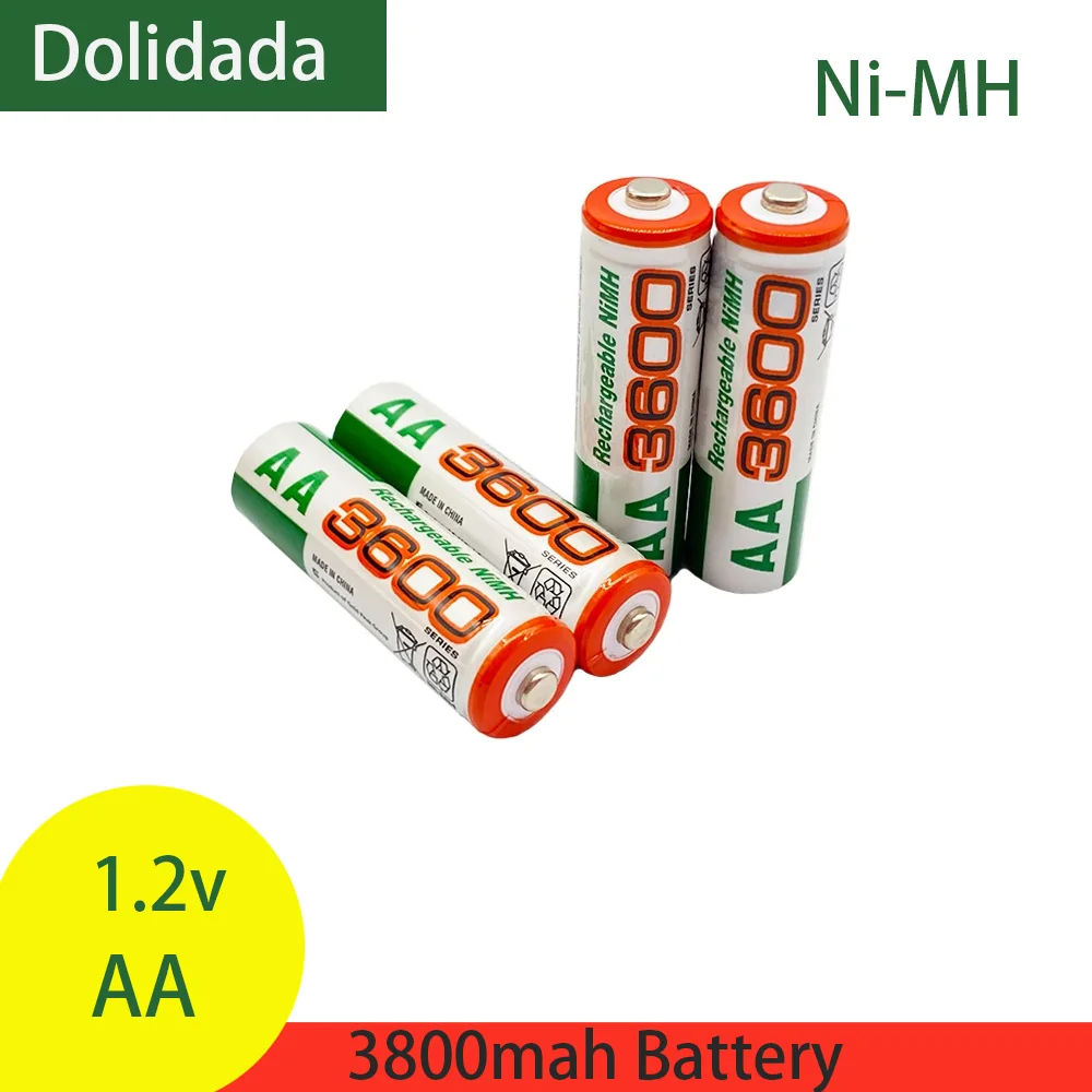

Новинка, перезаряжаемая батарея Dolidada AA 1,2 V Ni-MH 3600MAh, AA для часов, мышей, компьютеров, аксессуары и запчасти