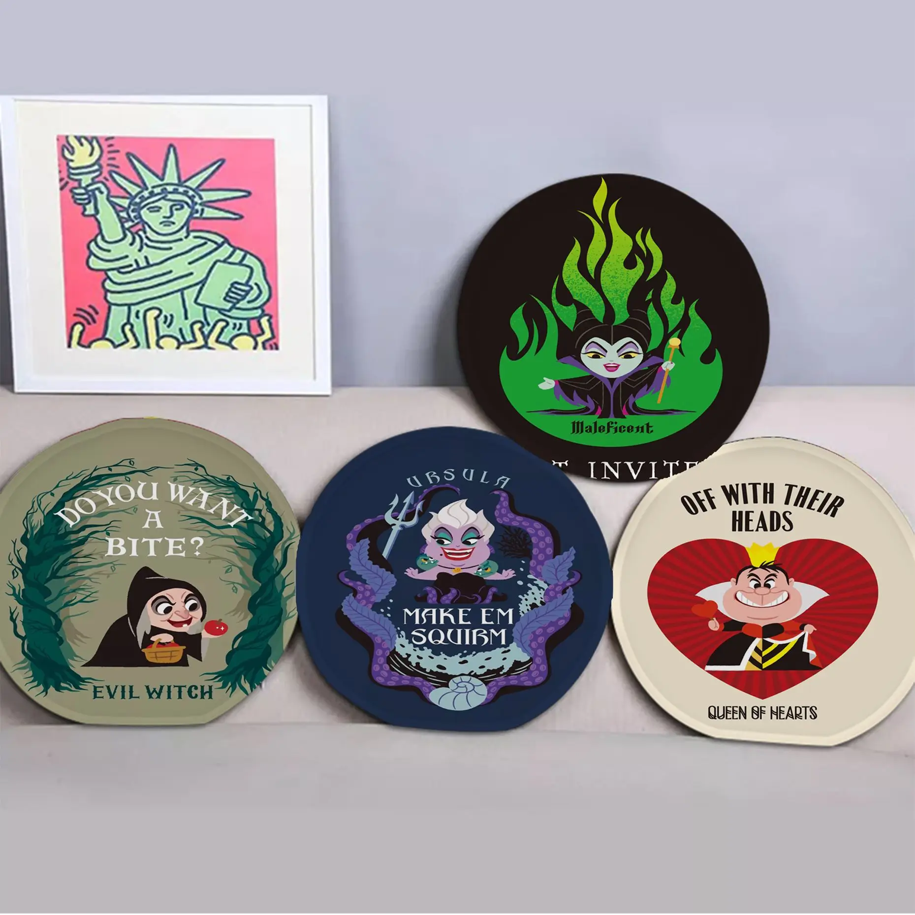 

Disney Villains Evil Queen Nordic Printing Seat Pad Household Cushion Soft Plush Chair Mat Winter Office Bar Chair Cushions