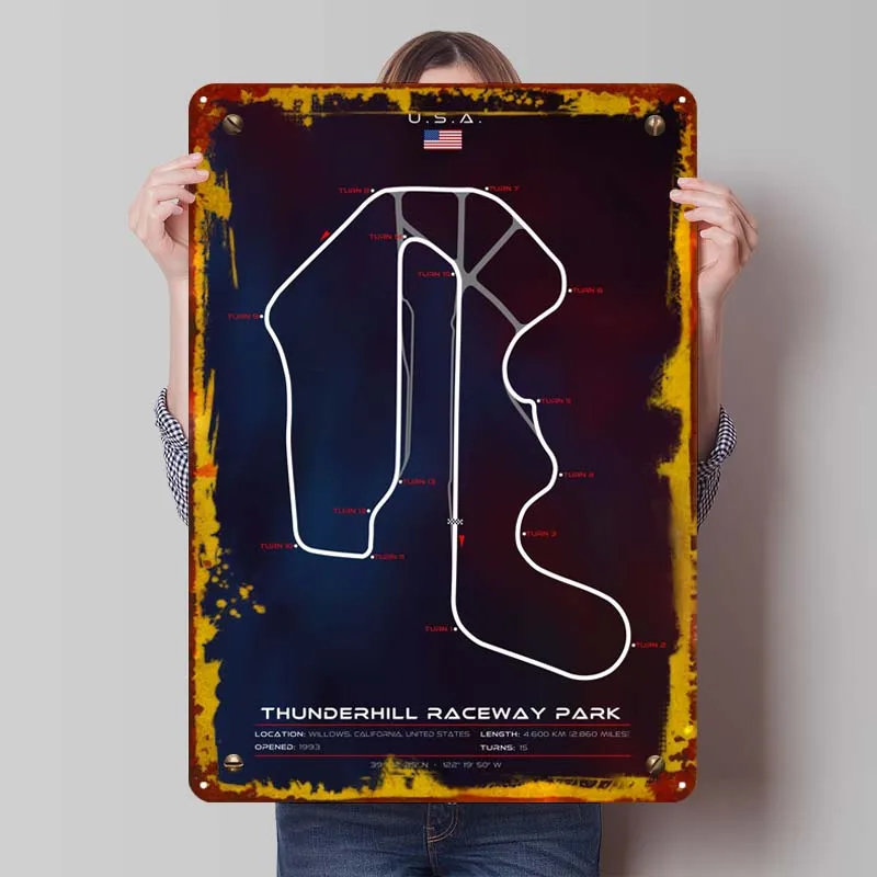 Thunderhill Raceway Park металлический знак спортивный плакат украшение дома гостиная на