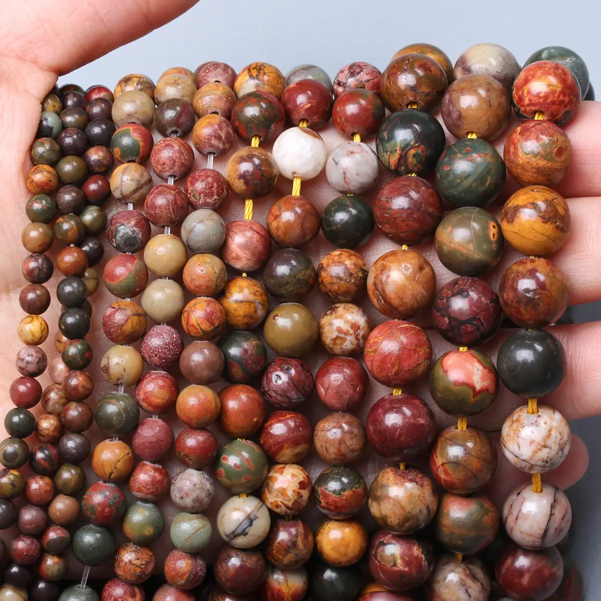 Круглые бусины Picasso Jasper 4/6/8/10 мм аксессуары для изготовления ювелирных изделий